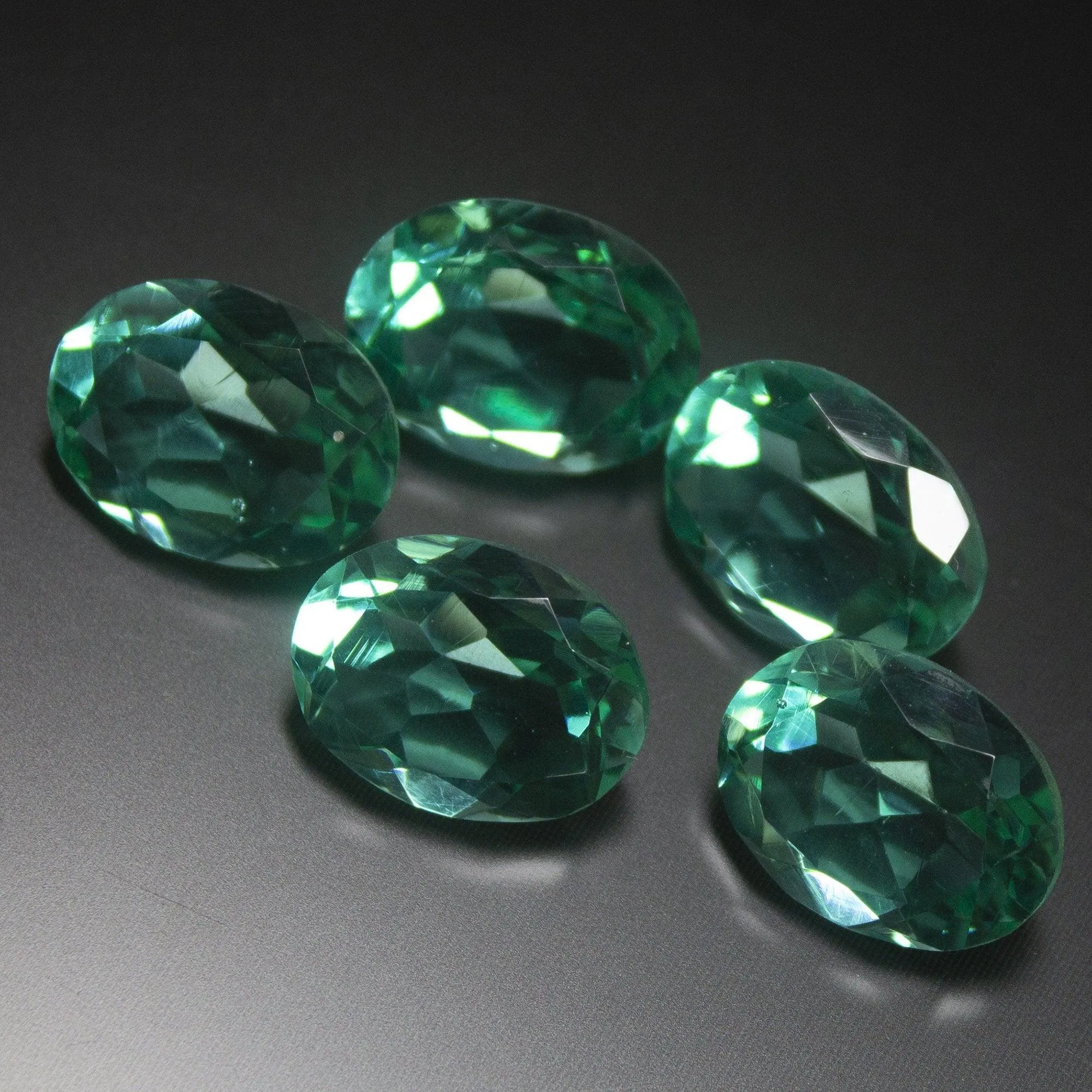 16x12mm Top Luster Green Fluorite Quartz Oval Cut Loose Gemstone - Drilling Available