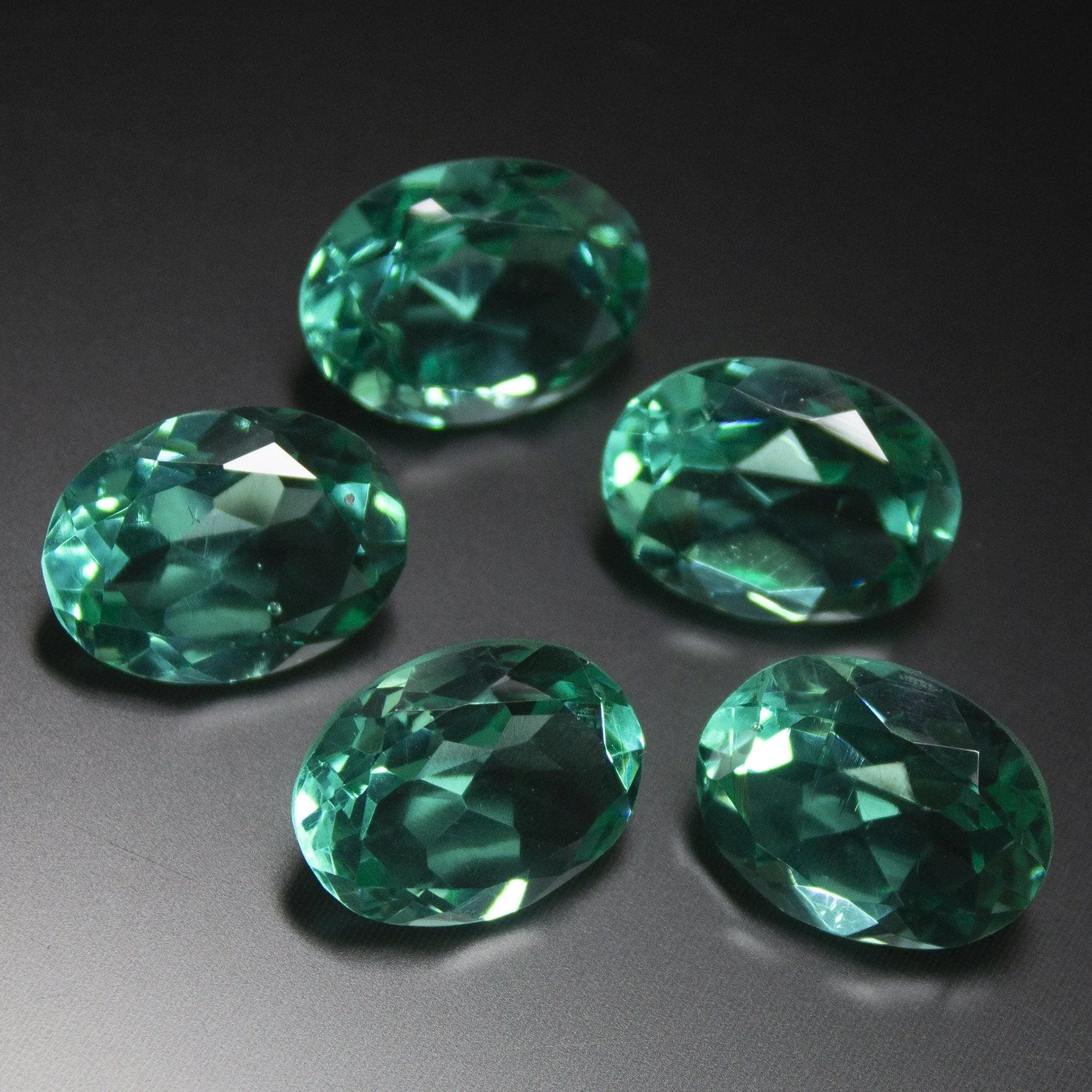 16x12mm Top Luster Green Fluorite Quartz Oval Cut Loose Gemstone - Drilling Available