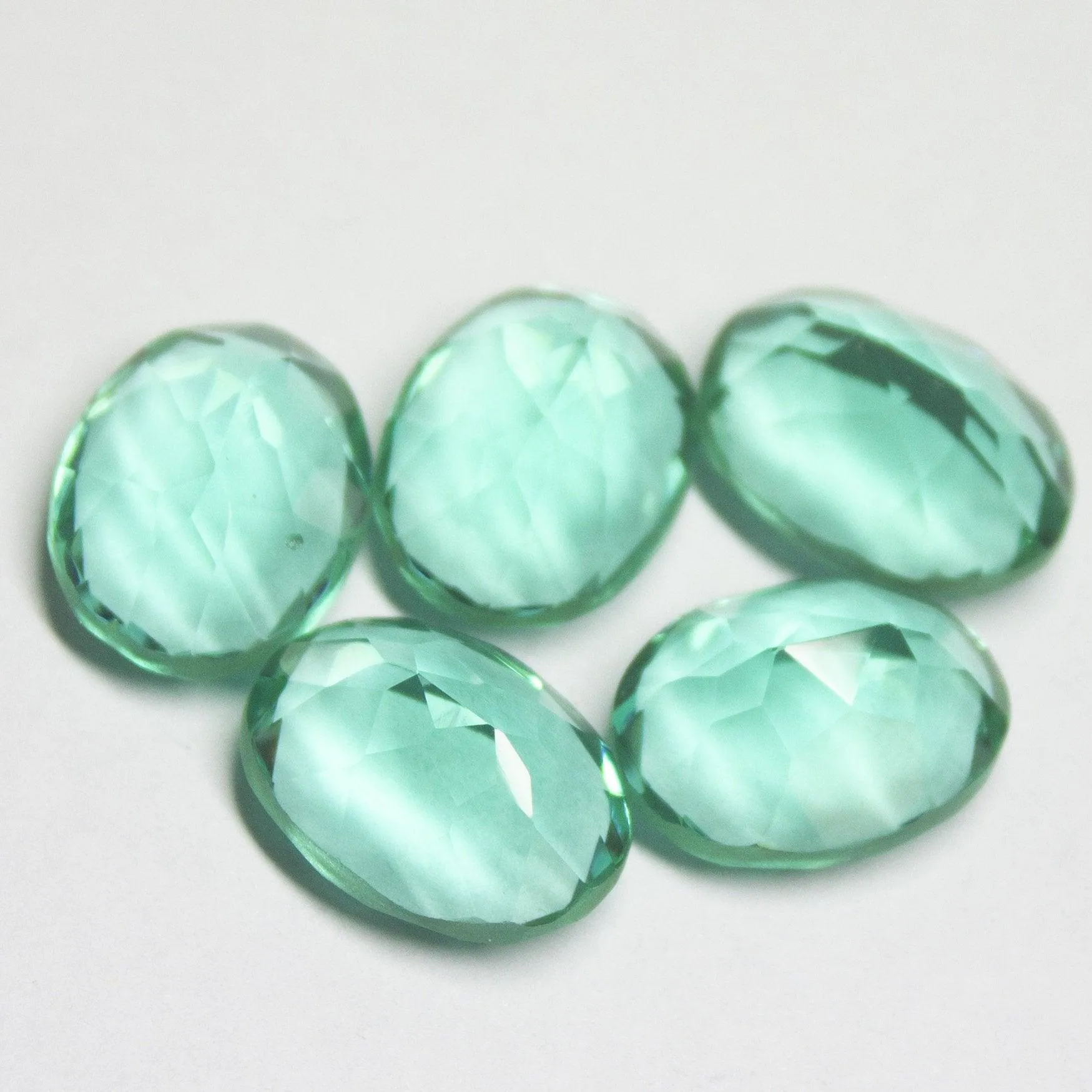 16x12mm Top Luster Green Fluorite Quartz Oval Cut Loose Gemstone - Drilling Available