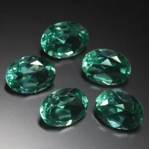16x12mm Top Luster Green Fluorite Quartz Oval Cut Loose Gemstone - Drilling Available