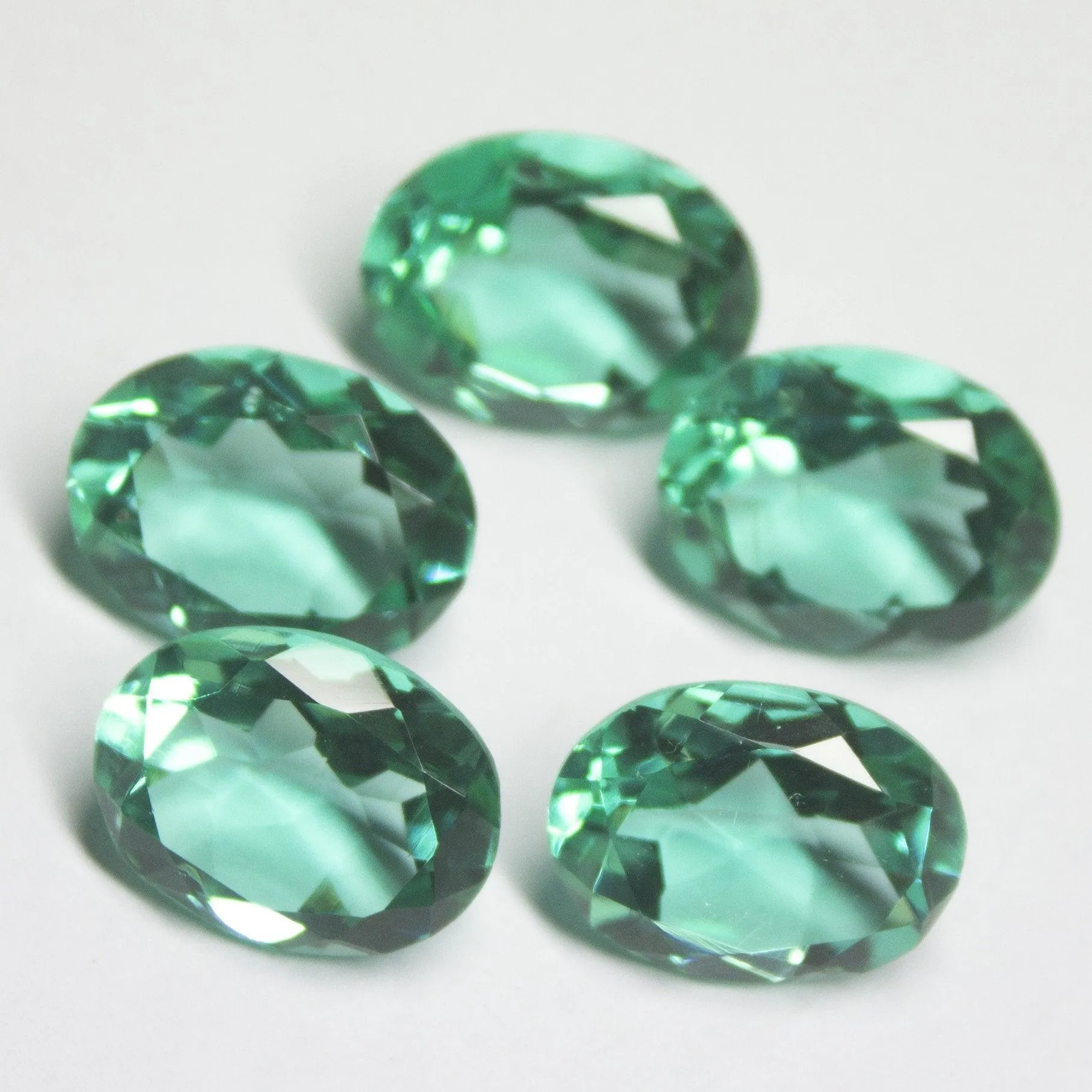 16x12mm Top Luster Green Fluorite Quartz Oval Cut Loose Gemstone - Drilling Available