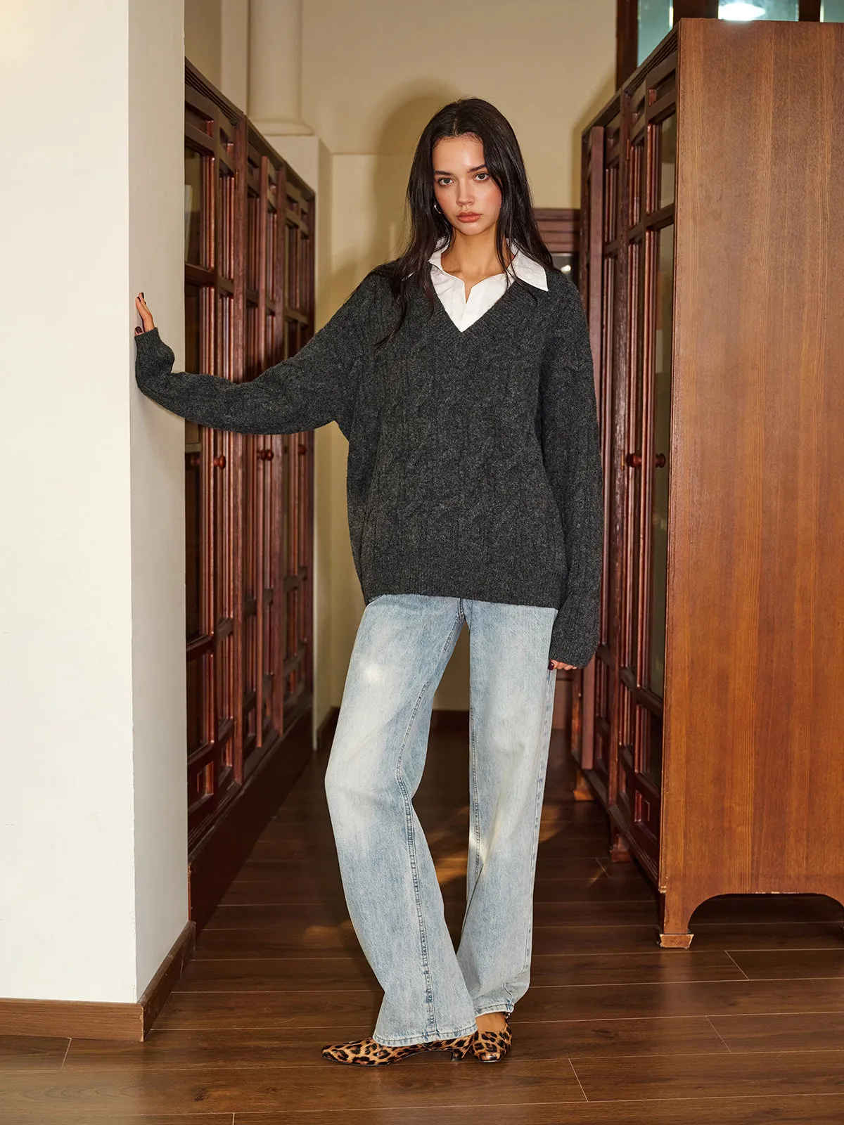 2 in 1 Twist Polo Sweater
