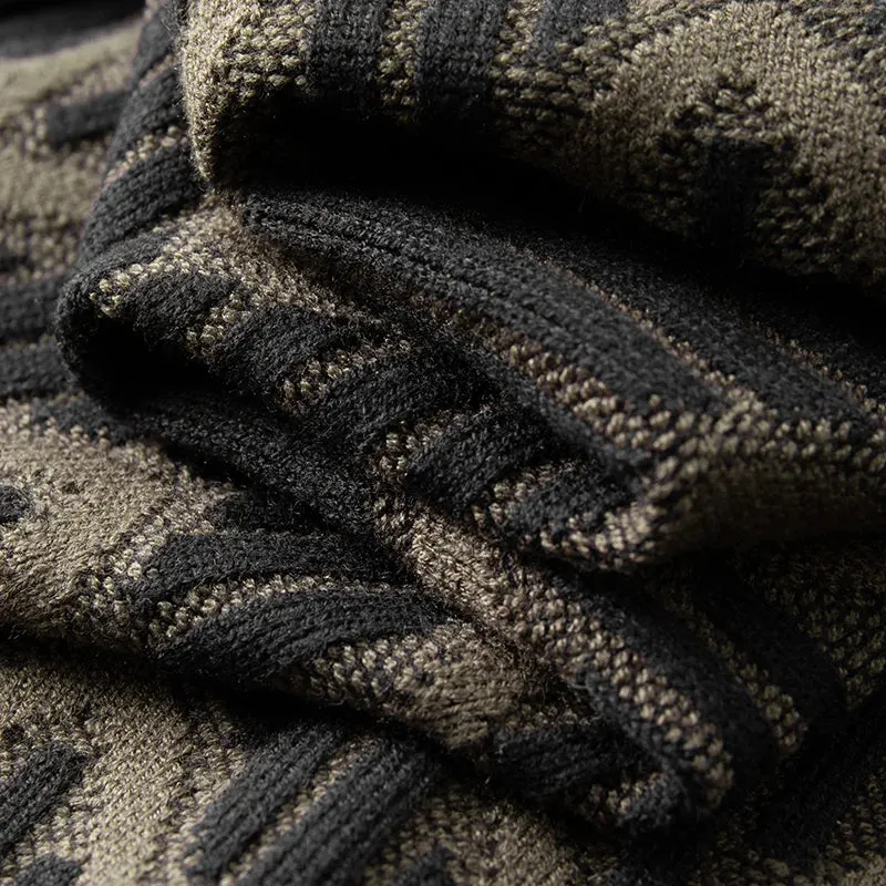 8XL 7XL 6XL 2024 New Fall Winter High Quality Fashion Argyle Plaid Sweater Men Thick Warm Mens Sweaters Casual Loose Pullovers