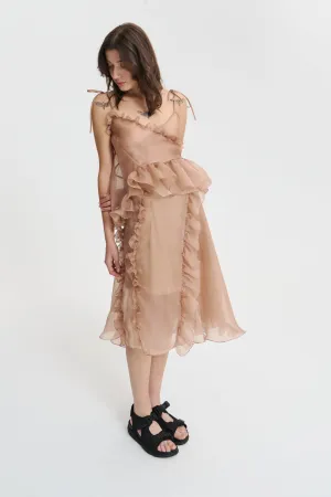 ADELINA | SKIRT ORGANZA CHESTNUT