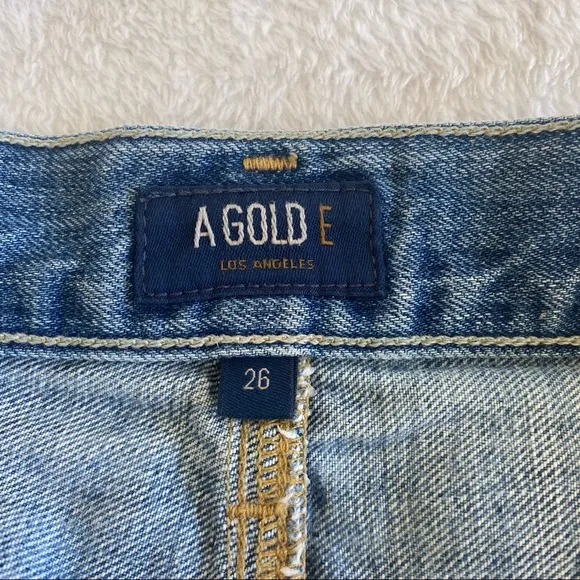 AGOLDE Parker Light Wash Distressed Cutoff Jean Shorts | 26