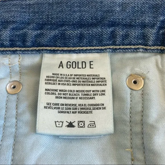 AGOLDE Parker Light Wash Distressed Cutoff Jean Shorts | 26