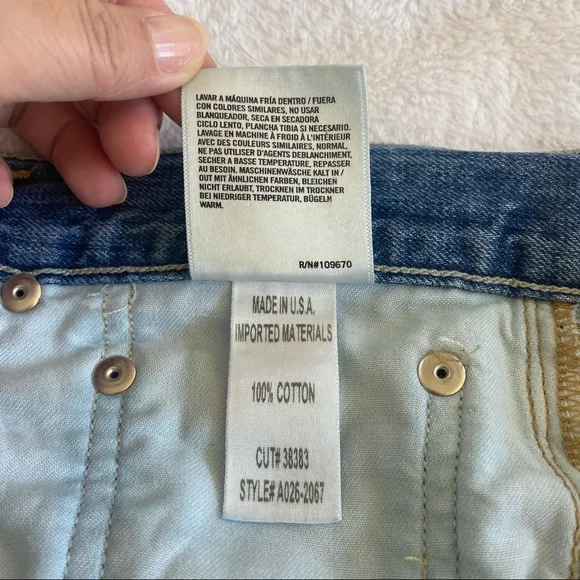 AGOLDE Parker Light Wash Distressed Cutoff Jean Shorts | 26