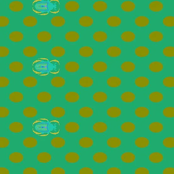 Alison Glass - Ellipse - Scarab Dot - Grasshopper