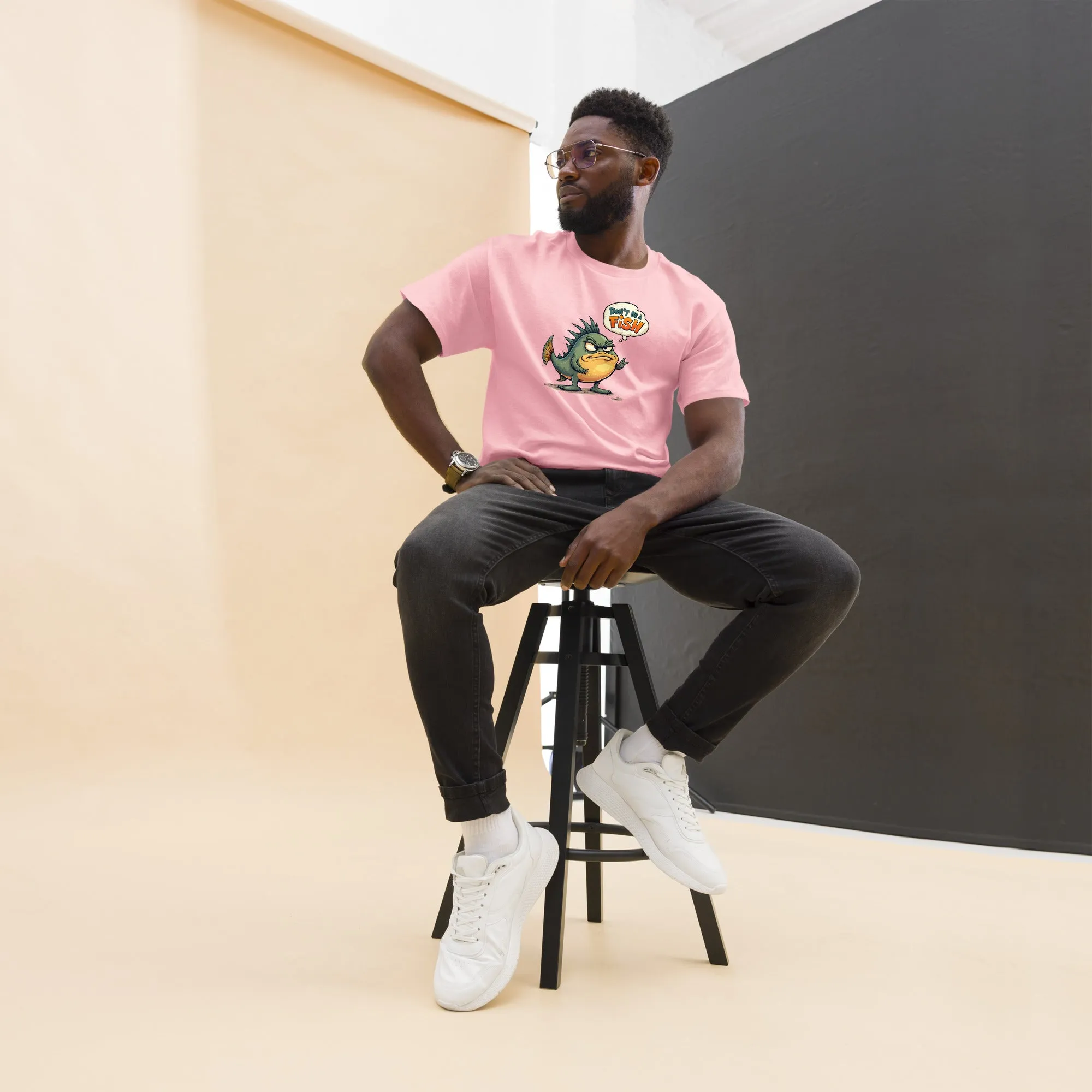 All In 'Don't Be A Fish' Unisex Tee, Comfy fit, Unique Graphic T-Shirt for Men & Women, Stylish Top, Casual Unisex Tee