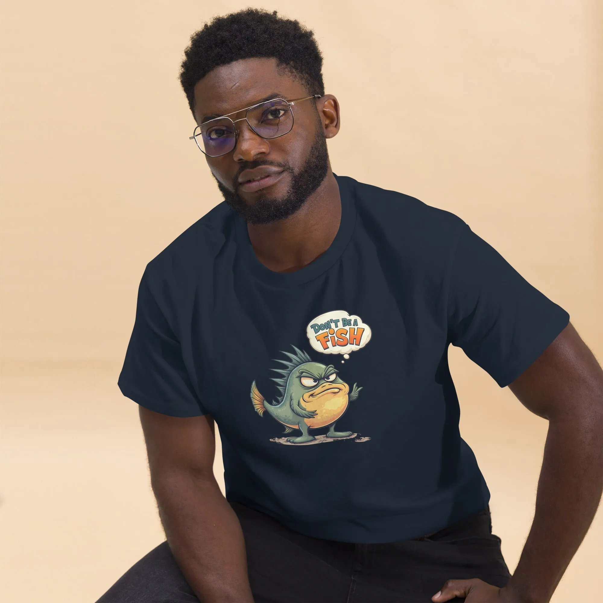 All In 'Don't Be A Fish' Unisex Tee, Comfy fit, Unique Graphic T-Shirt for Men & Women, Stylish Top, Casual Unisex Tee