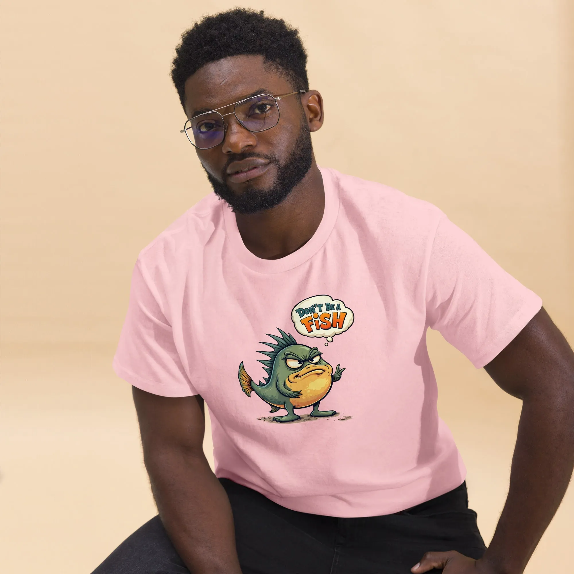All In 'Don't Be A Fish' Unisex Tee, Comfy fit, Unique Graphic T-Shirt for Men & Women, Stylish Top, Casual Unisex Tee