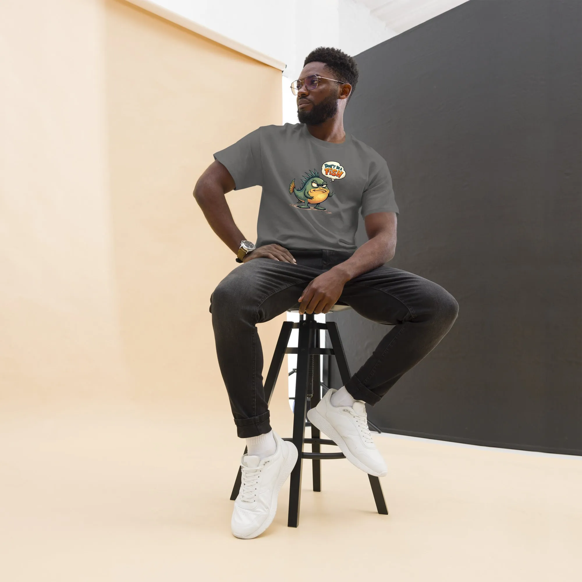 All In 'Don't Be A Fish' Unisex Tee, Comfy fit, Unique Graphic T-Shirt for Men & Women, Stylish Top, Casual Unisex Tee