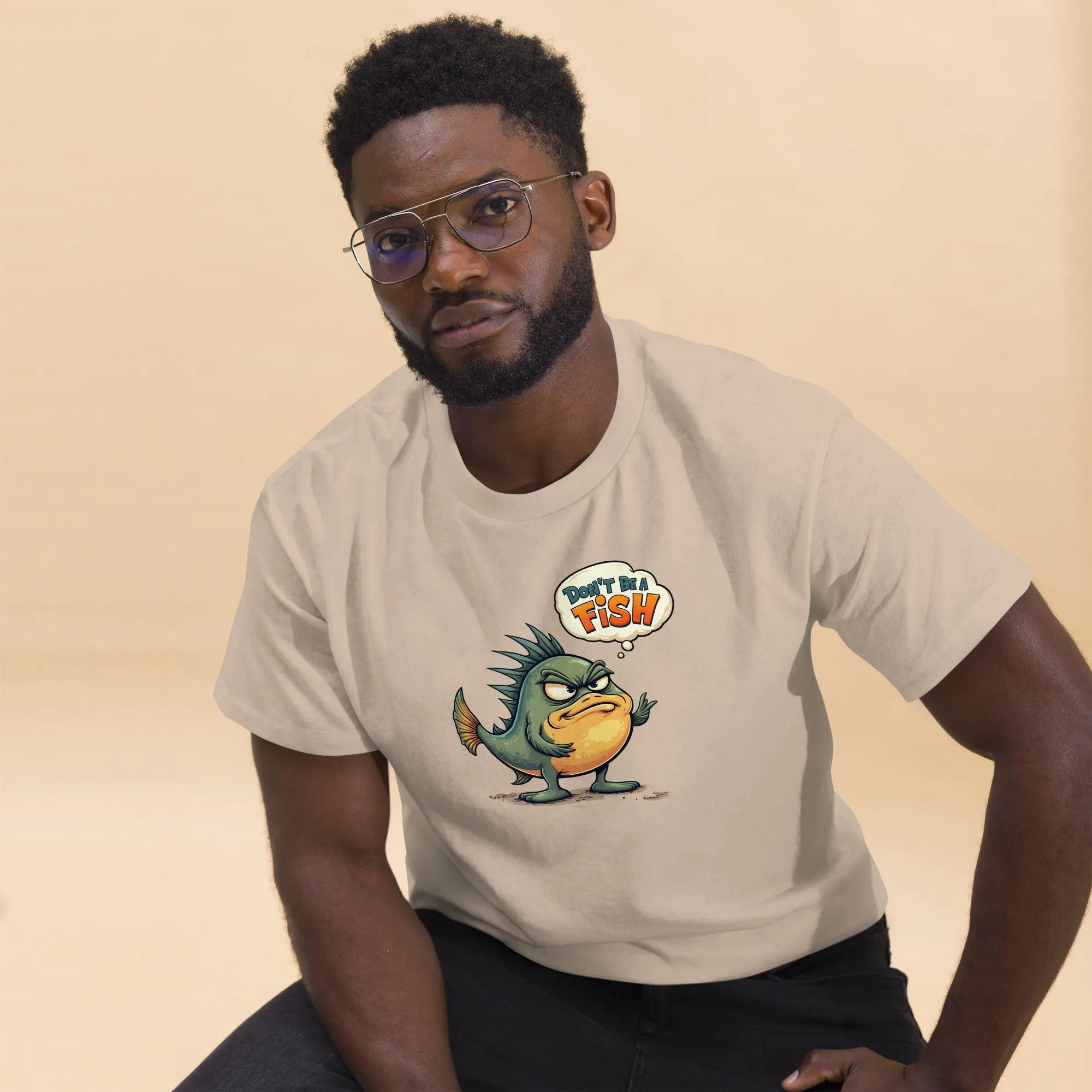 All In 'Don't Be A Fish' Unisex Tee, Comfy fit, Unique Graphic T-Shirt for Men & Women, Stylish Top, Casual Unisex Tee
