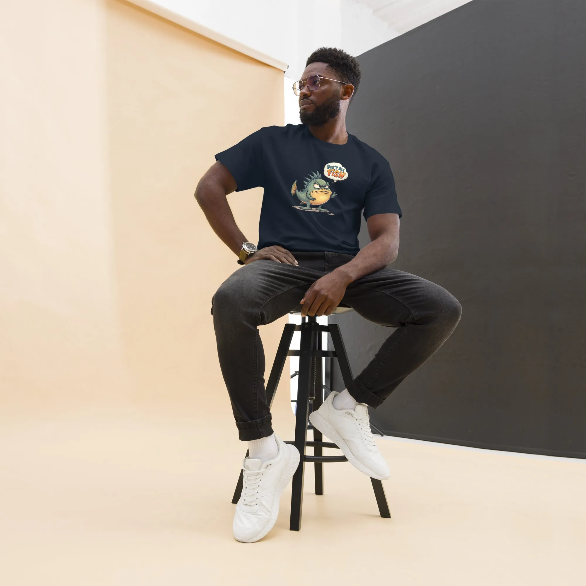 All In 'Don't Be A Fish' Unisex Tee, Comfy fit, Unique Graphic T-Shirt for Men & Women, Stylish Top, Casual Unisex Tee