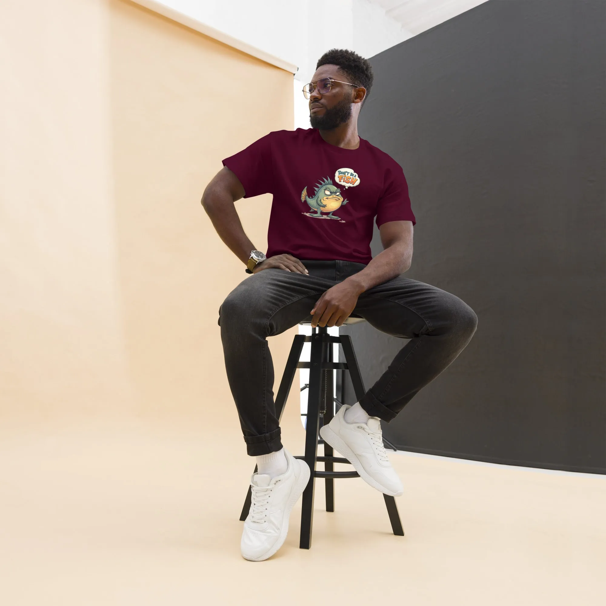 All In 'Don't Be A Fish' Unisex Tee, Comfy fit, Unique Graphic T-Shirt for Men & Women, Stylish Top, Casual Unisex Tee