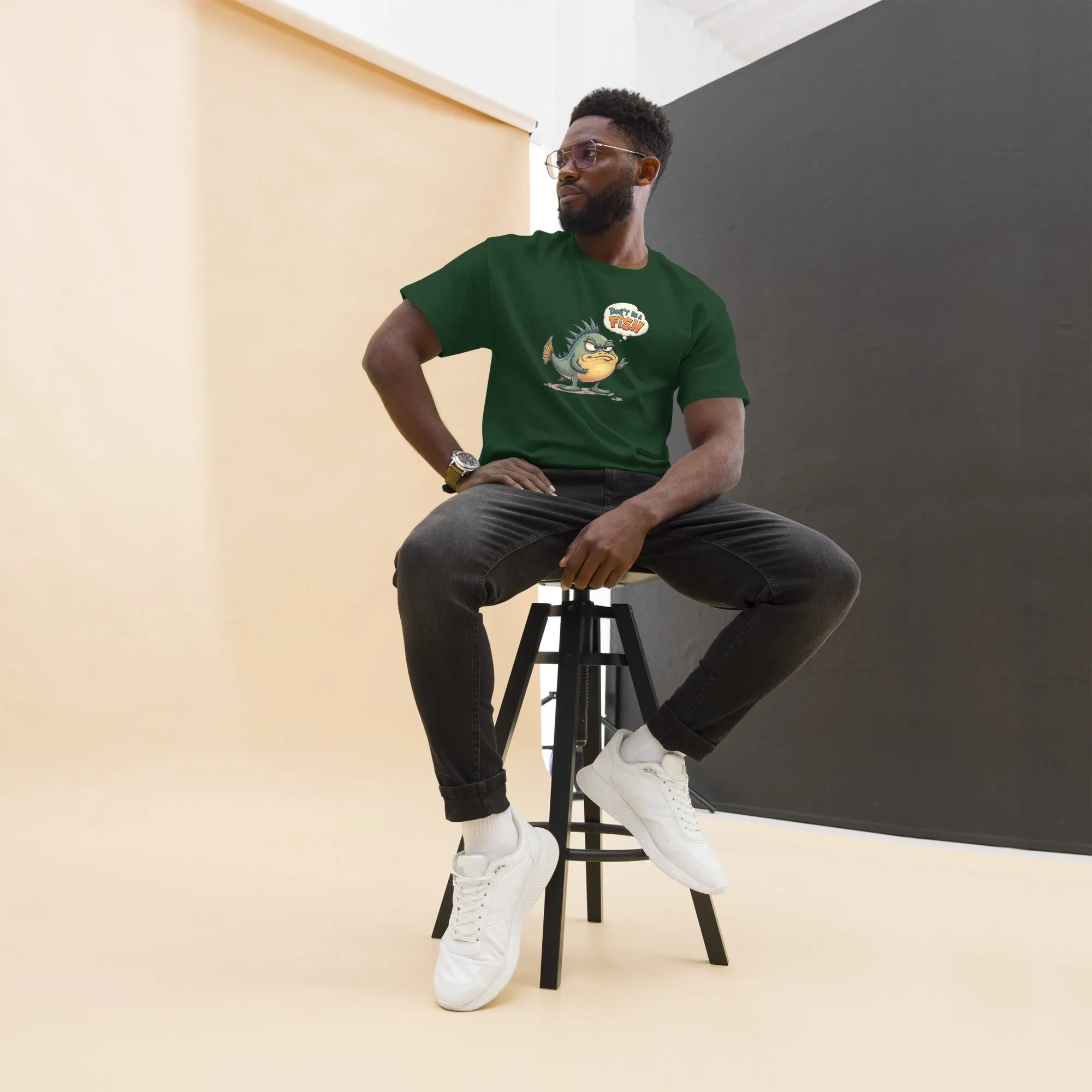 All In 'Don't Be A Fish' Unisex Tee, Comfy fit, Unique Graphic T-Shirt for Men & Women, Stylish Top, Casual Unisex Tee