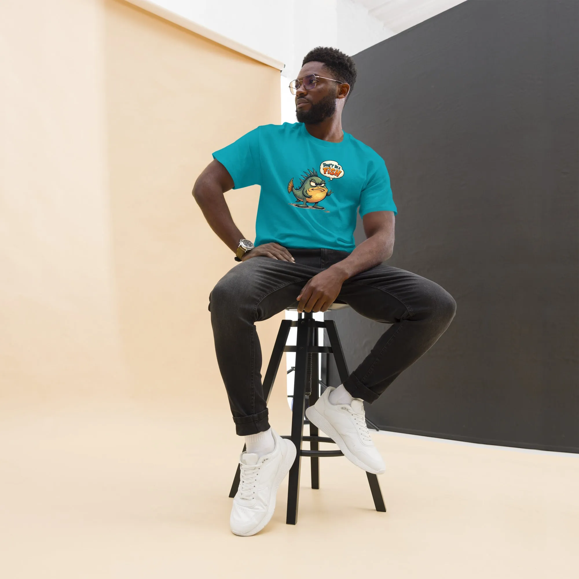 All In 'Don't Be A Fish' Unisex Tee, Comfy fit, Unique Graphic T-Shirt for Men & Women, Stylish Top, Casual Unisex Tee