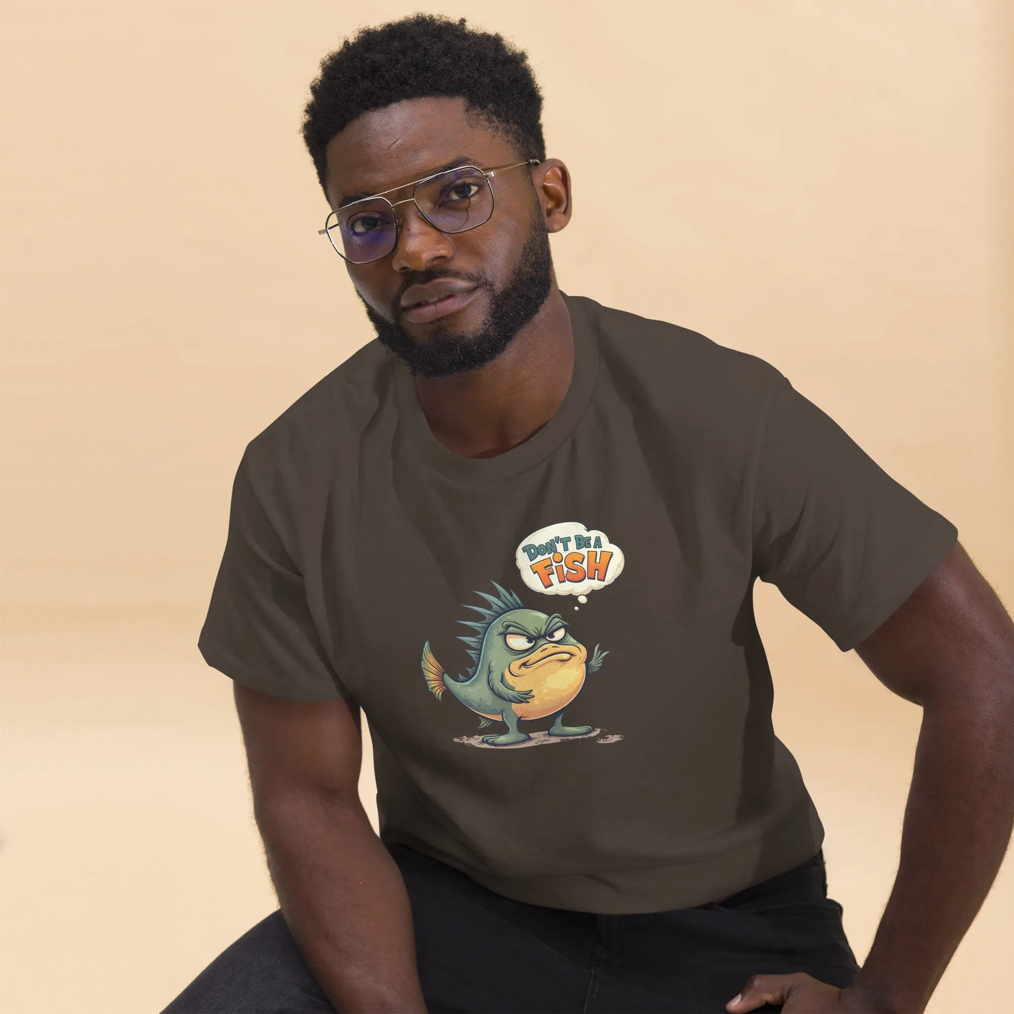All In 'Don't Be A Fish' Unisex Tee, Comfy fit, Unique Graphic T-Shirt for Men & Women, Stylish Top, Casual Unisex Tee