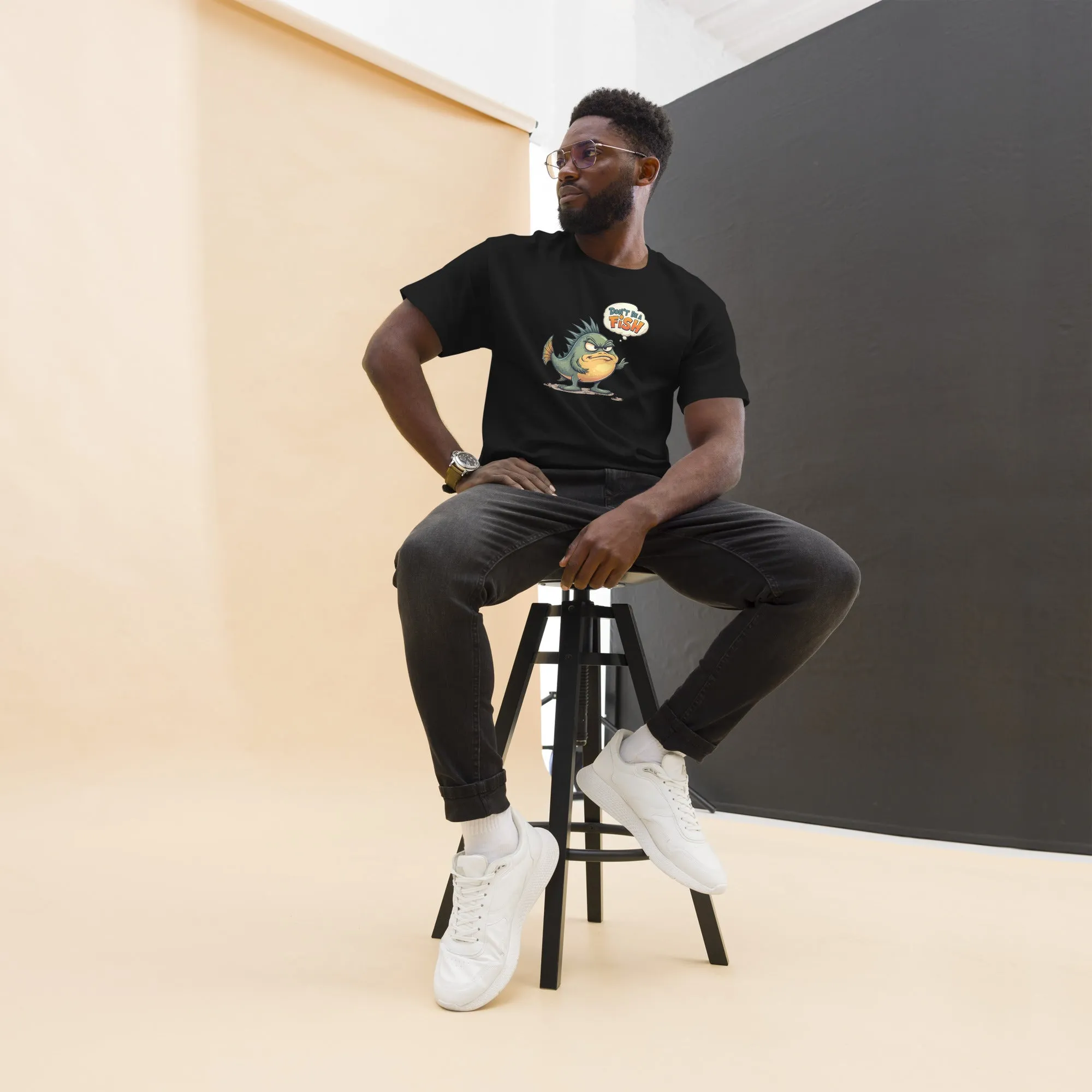 All In 'Don't Be A Fish' Unisex Tee, Comfy fit, Unique Graphic T-Shirt for Men & Women, Stylish Top, Casual Unisex Tee