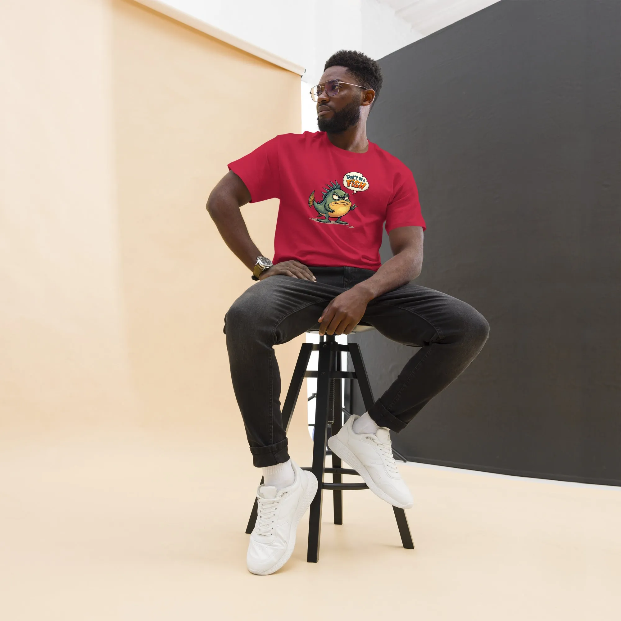 All In 'Don't Be A Fish' Unisex Tee, Comfy fit, Unique Graphic T-Shirt for Men & Women, Stylish Top, Casual Unisex Tee