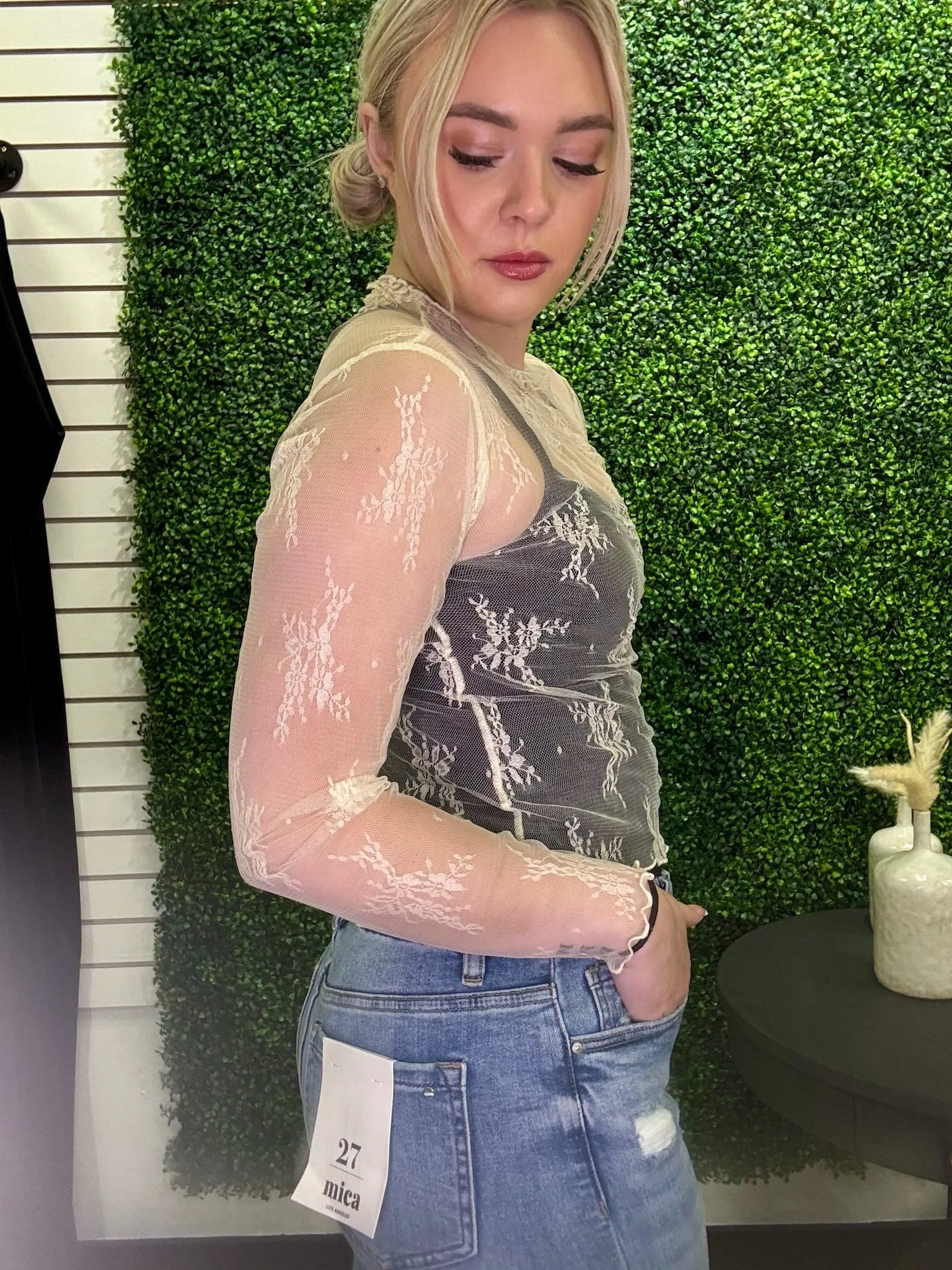 All Over Sheer Lace Top