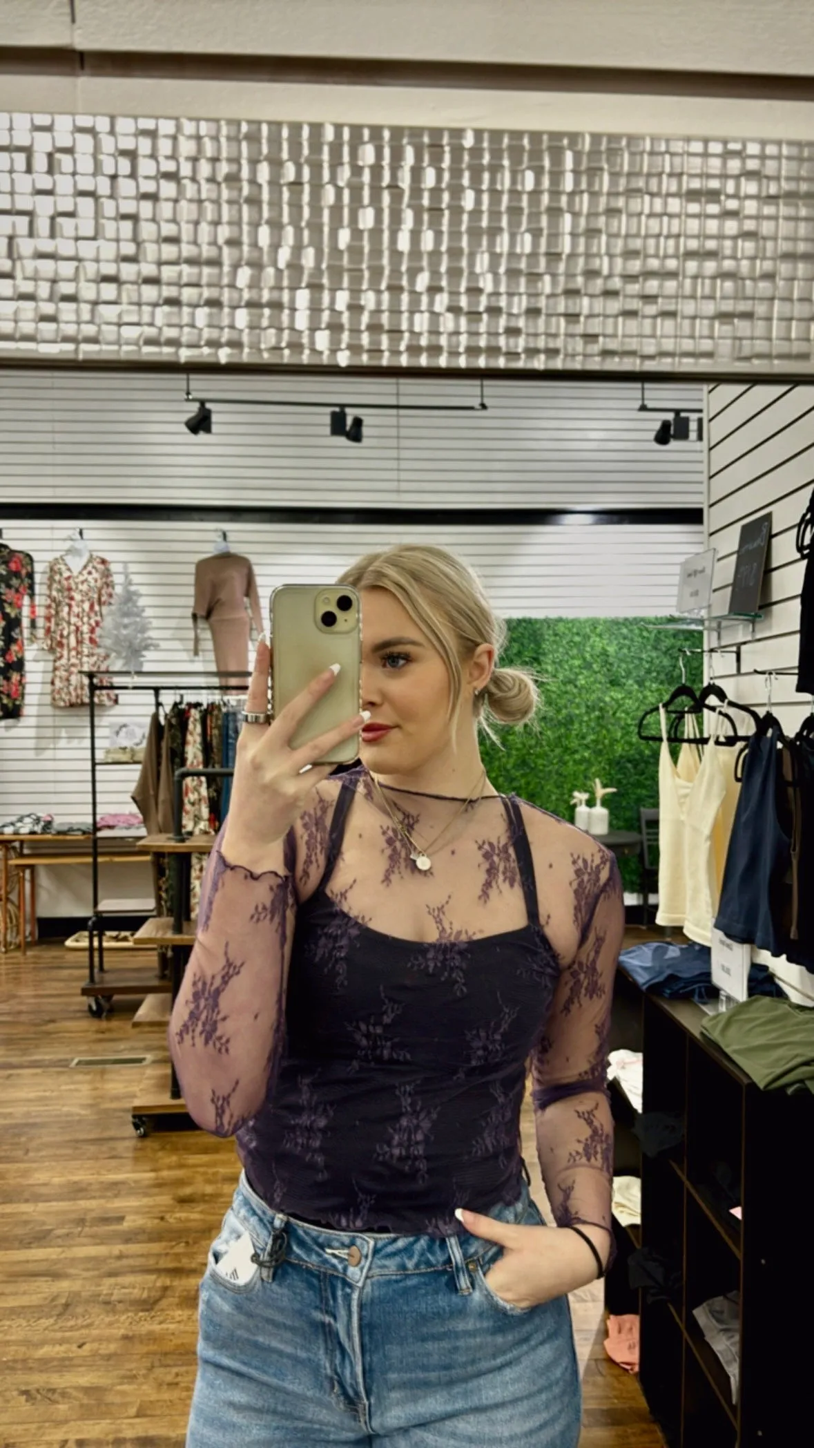 All Over Sheer Lace Top