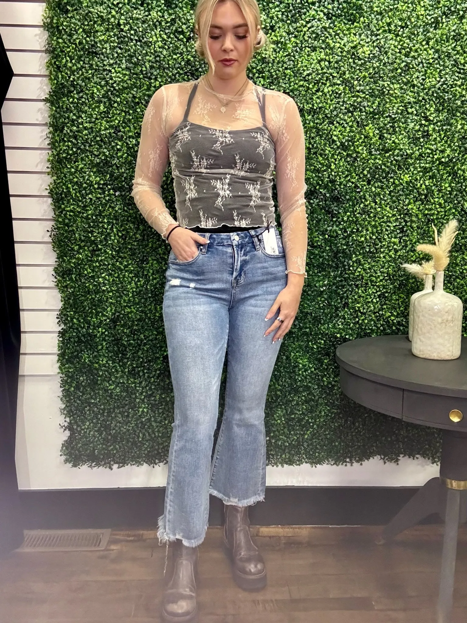 All Over Sheer Lace Top
