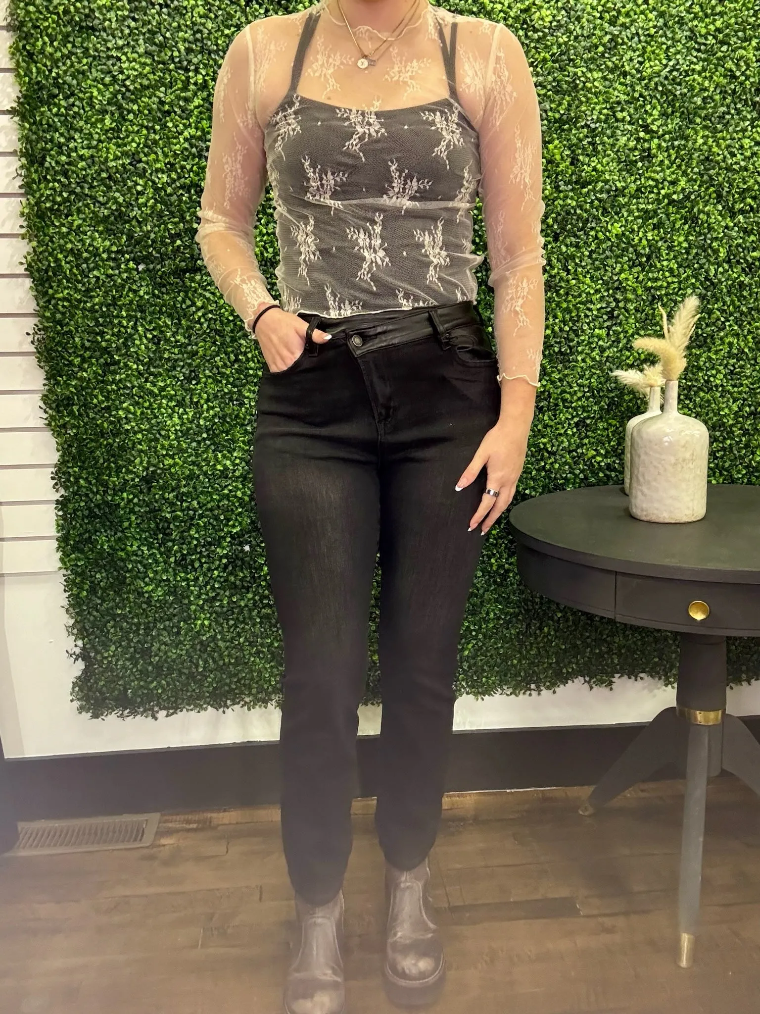 All Over Sheer Lace Top