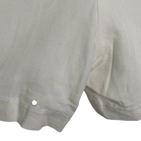 Amanda Uprichard Wallace 100% Linen Short Pleated Front Beachy Vacation Sz S