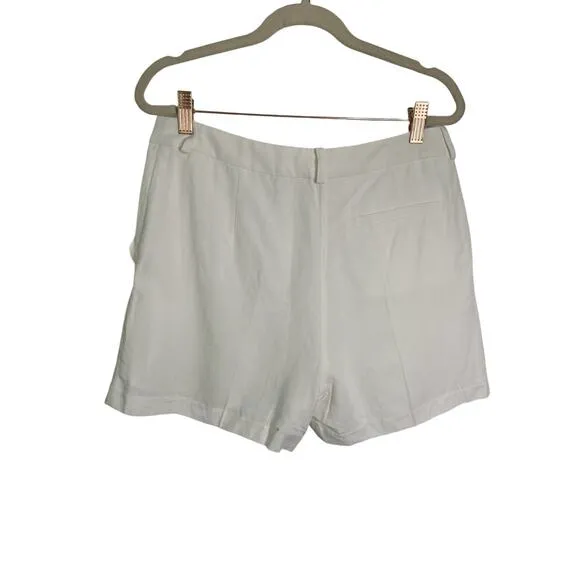 Amanda Uprichard Wallace 100% Linen Short Pleated Front Beachy Vacation Sz S