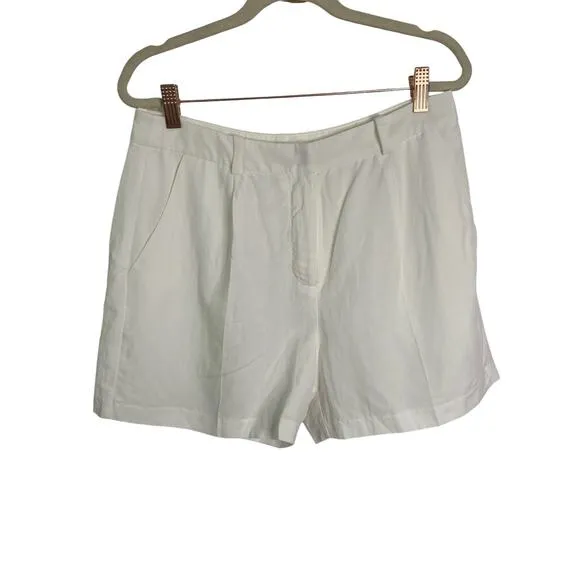 Amanda Uprichard Wallace 100% Linen Short Pleated Front Beachy Vacation Sz S