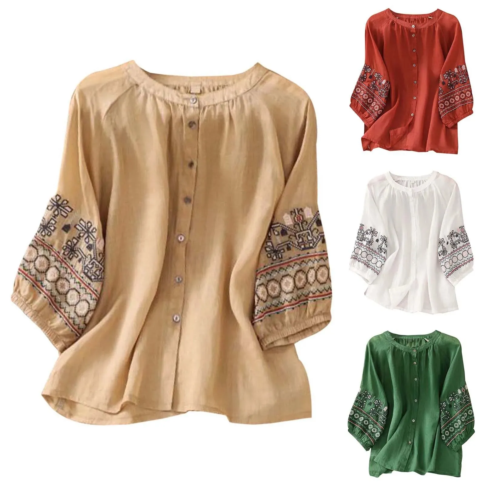 Amara | Embroidered Boho Blouse
