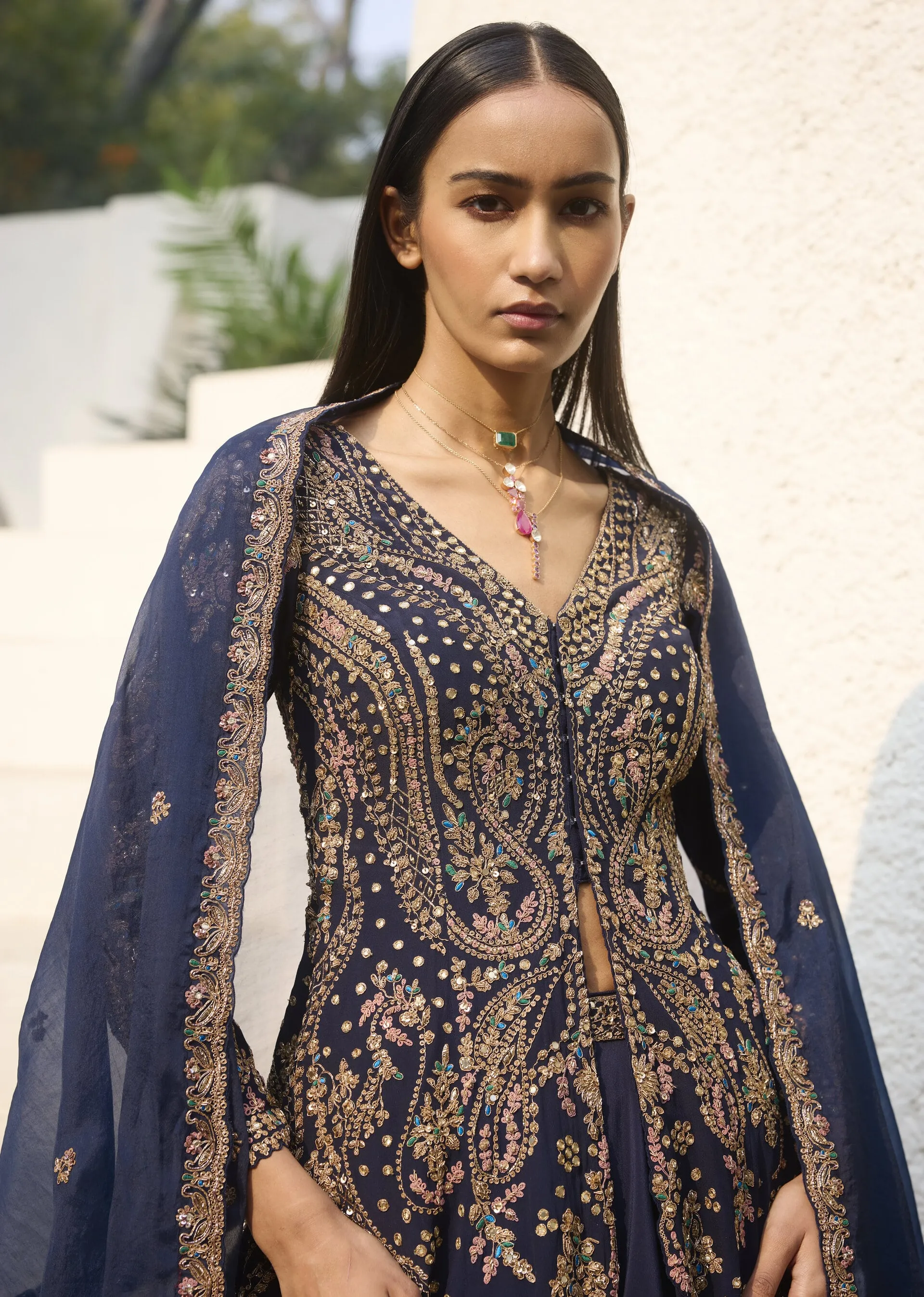 Amara Jacket Kurta with Skirt Set