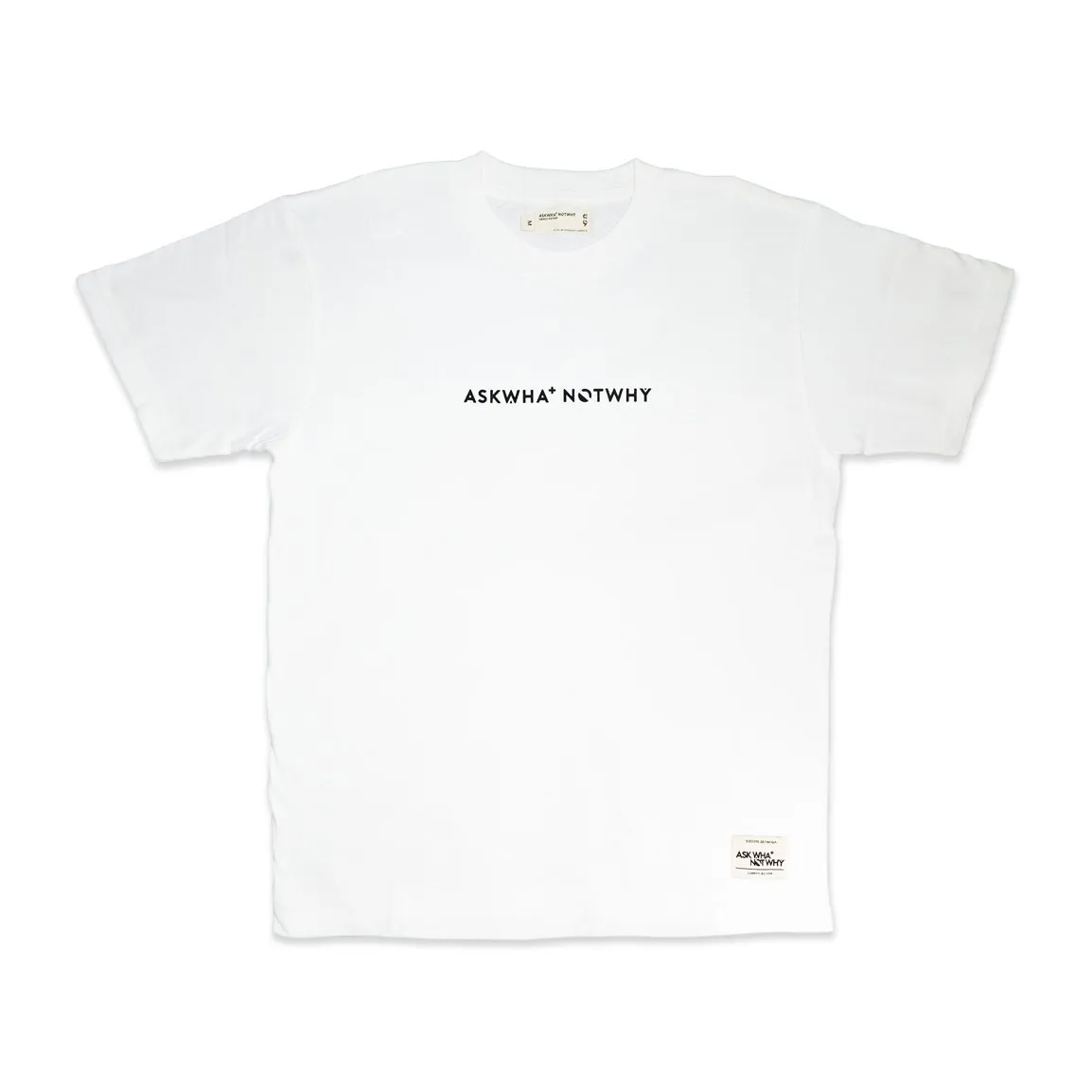 AskWhatNotWhy Launch Edition Logo T-Shirt White WHLET002
