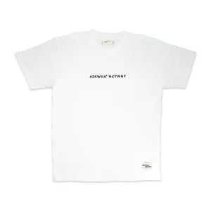 AskWhatNotWhy Launch Edition Logo T-Shirt White WHLET002