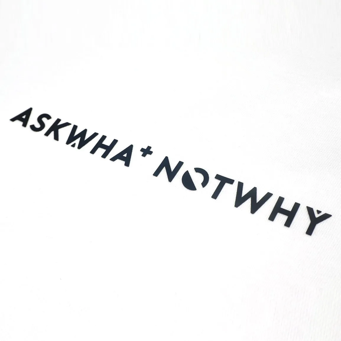 AskWhatNotWhy Launch Edition Logo T-Shirt White WHLET002