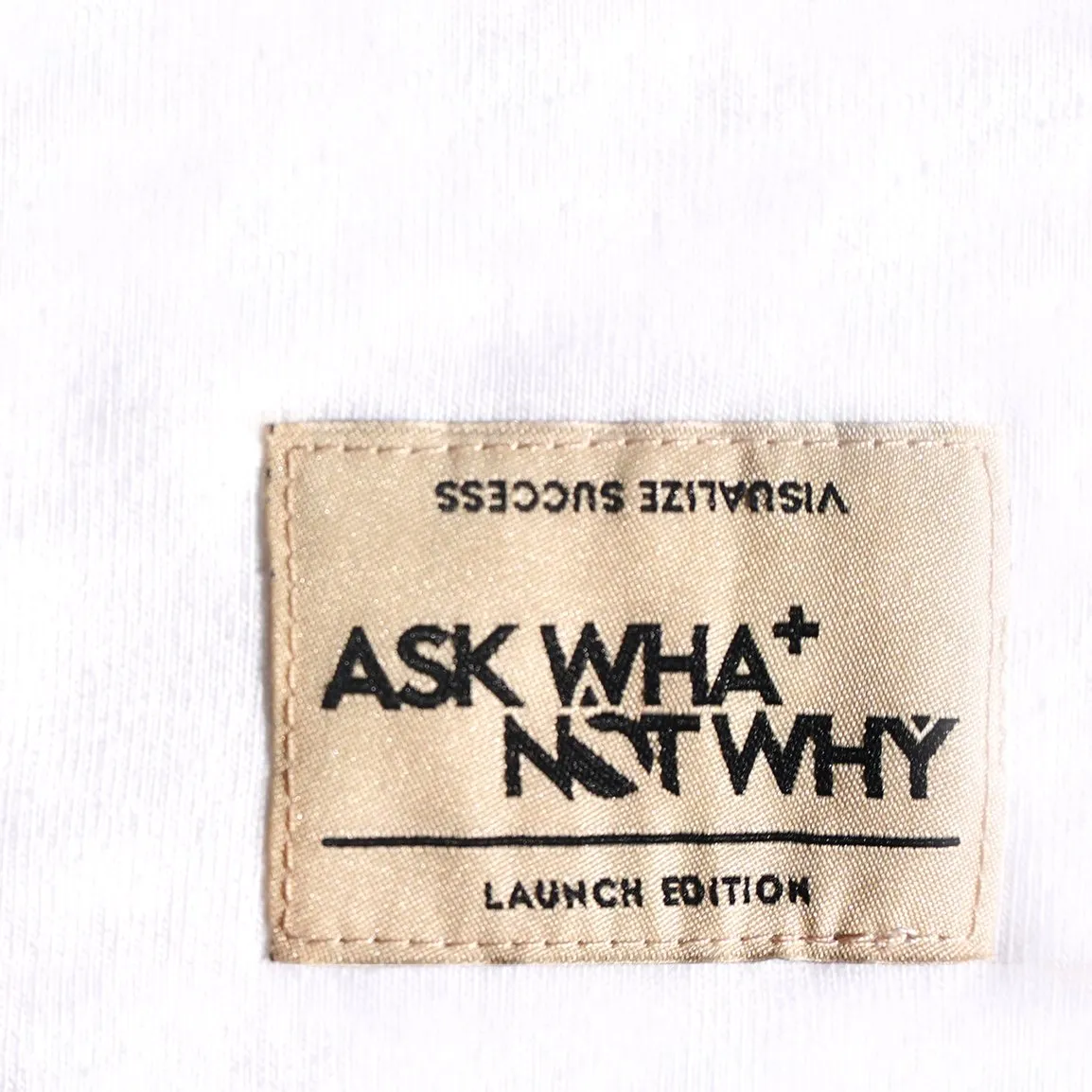 AskWhatNotWhy Launch Edition Logo T-Shirt White WHLET002