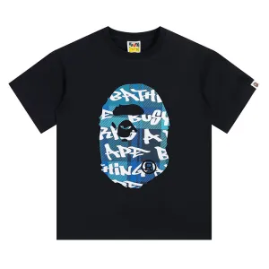 BAPE Stroke Camo By Bathing Big Ape Head T-Shirt