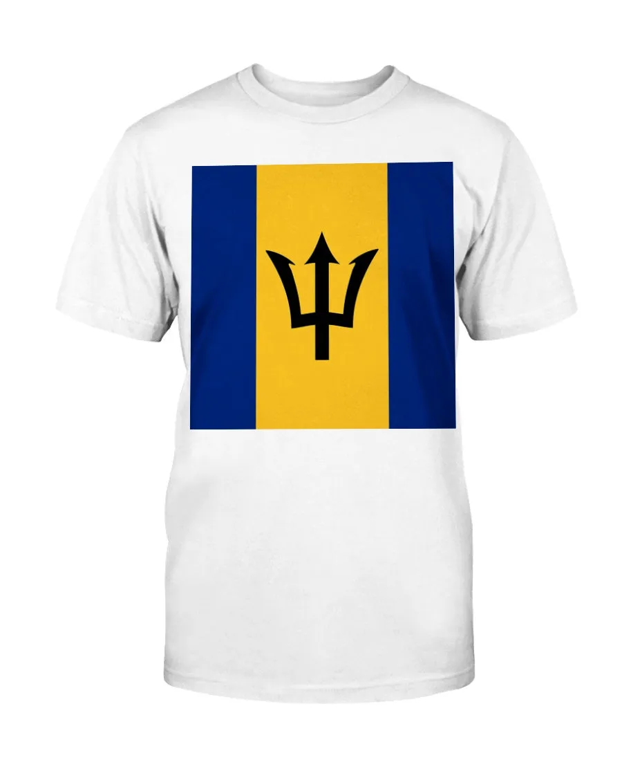 Barbados Flag Gildan Cotton T-Shirt