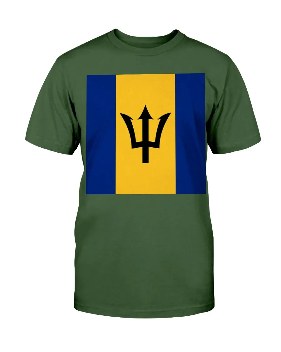 Barbados Flag Gildan Cotton T-Shirt