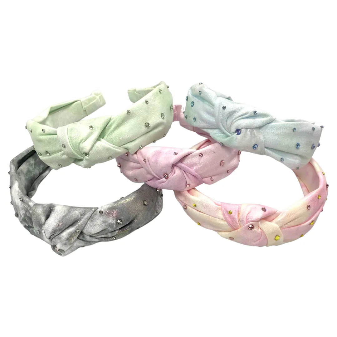 Bari Lynn Galaxy Twist Knot Headband with Crystals - 5 Colors