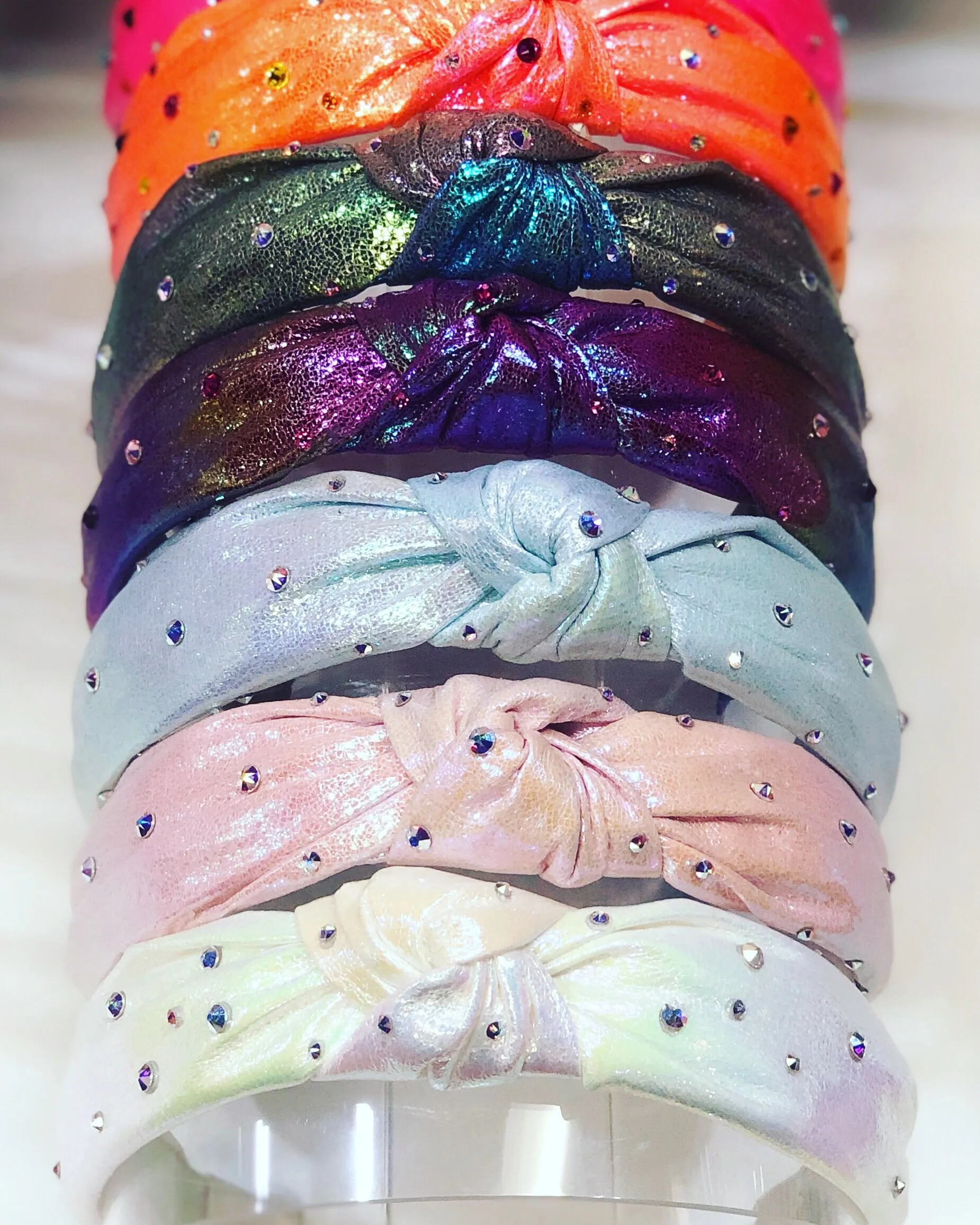 Bari Lynn Galaxy Twist Knot Headband with Crystals