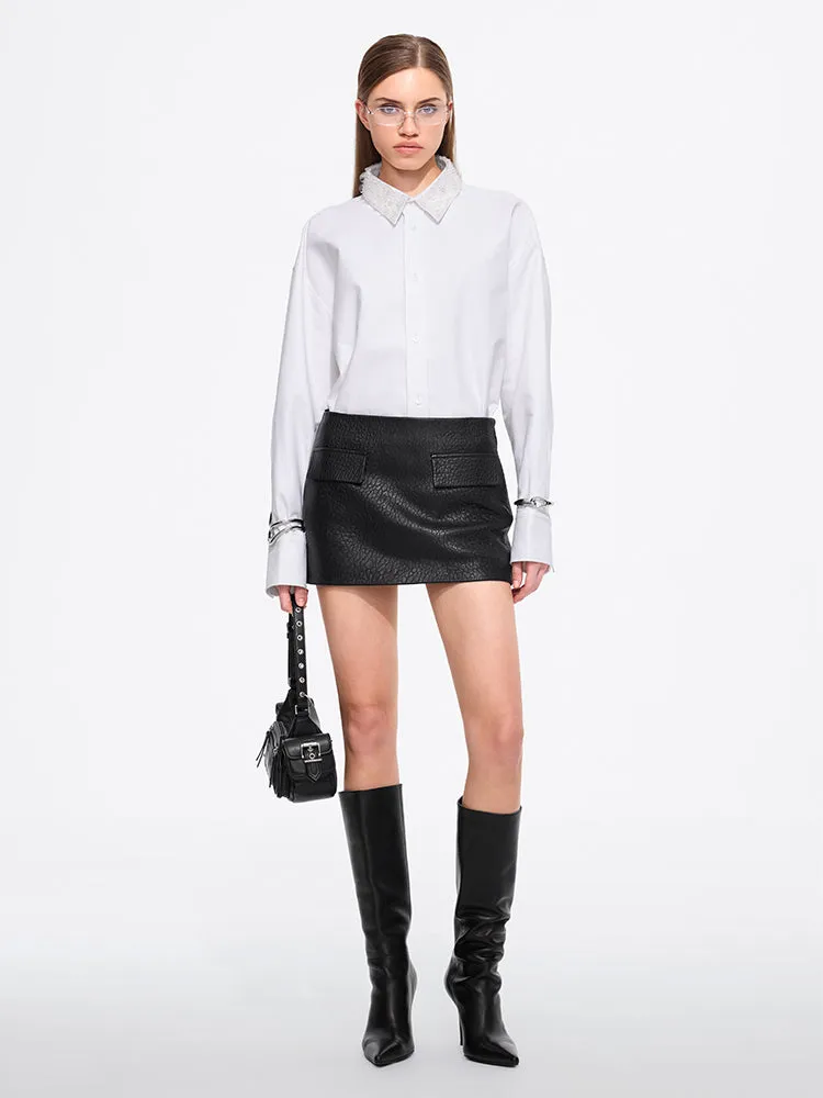 Beaded Collared Shirt