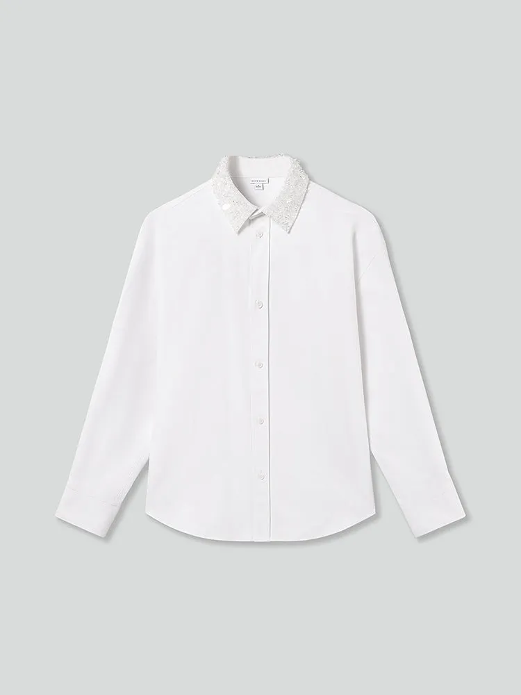 Beaded Collared Shirt