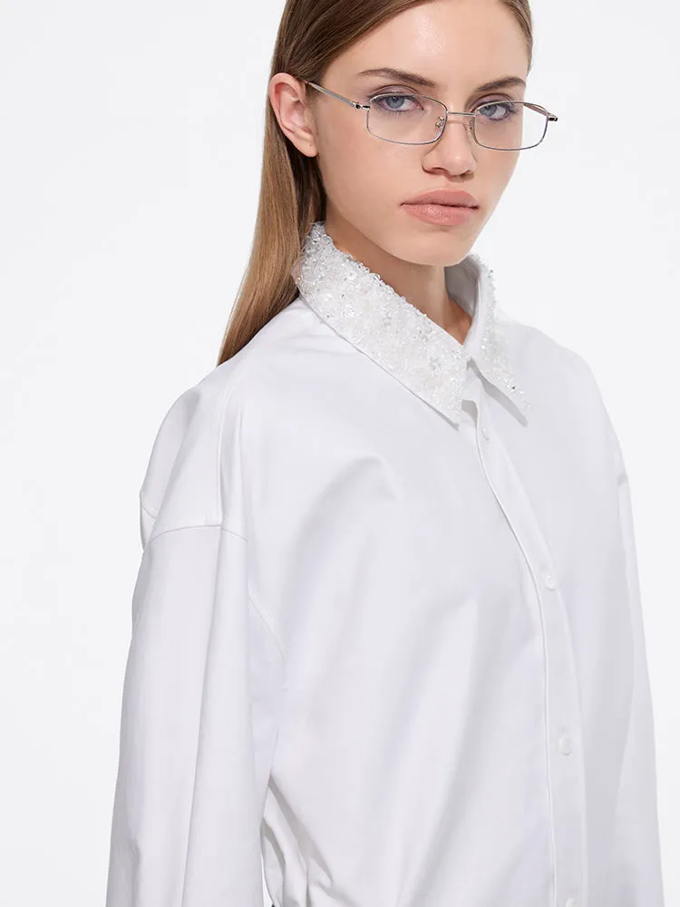 Beaded Collared Shirt