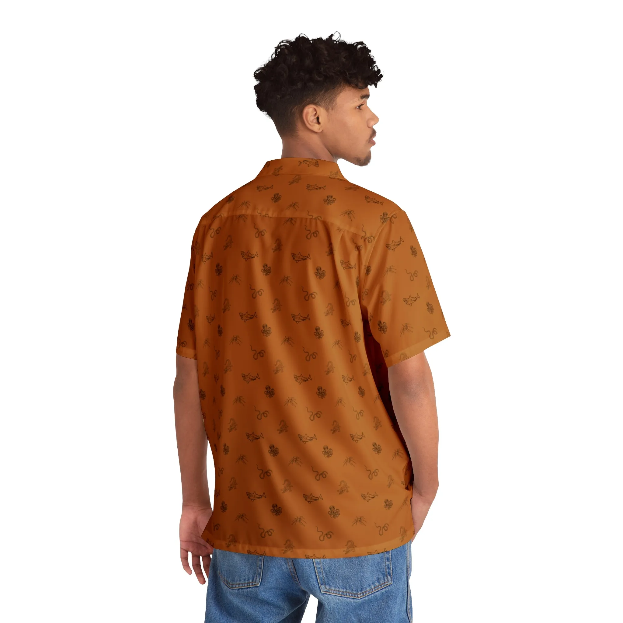 Beef Baits button up short sleeve Australia deadliest animal Men's Hawaiian Straya Shirt (AOP)