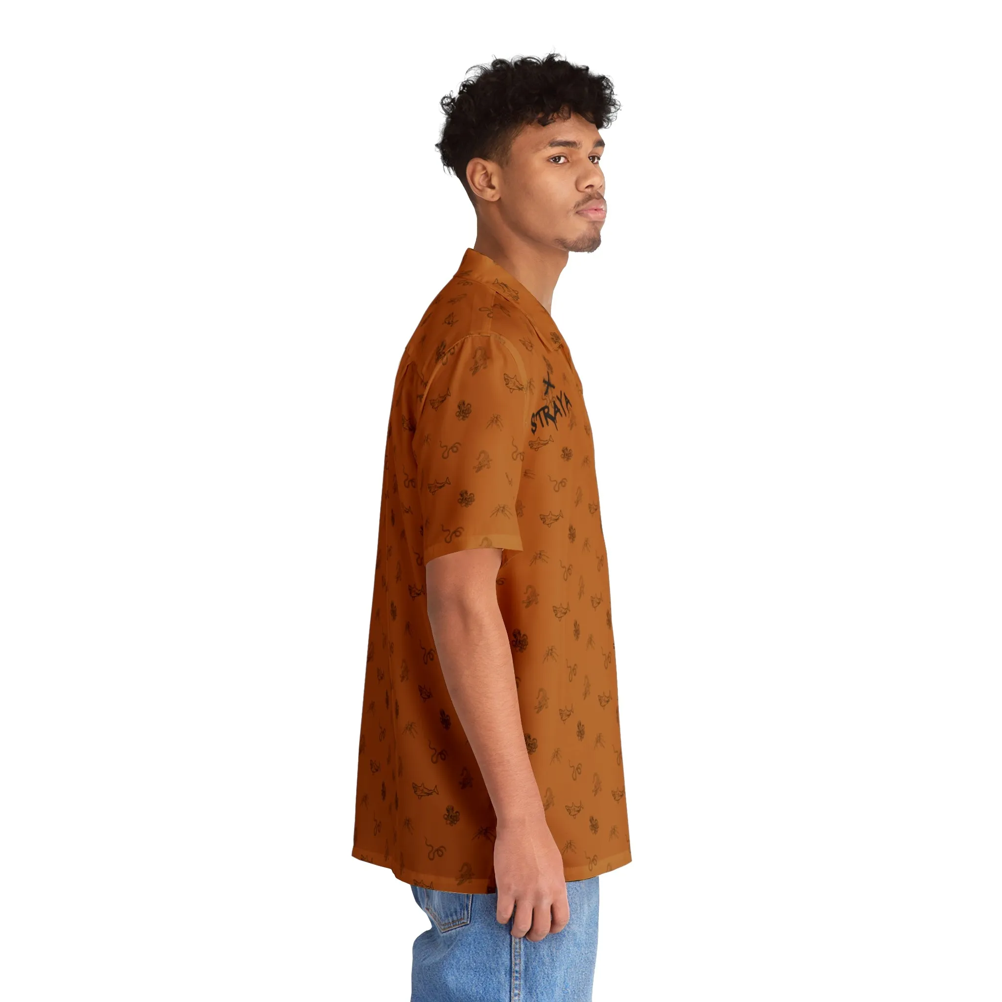 Beef Baits button up short sleeve Australia deadliest animal Men's Hawaiian Straya Shirt (AOP)