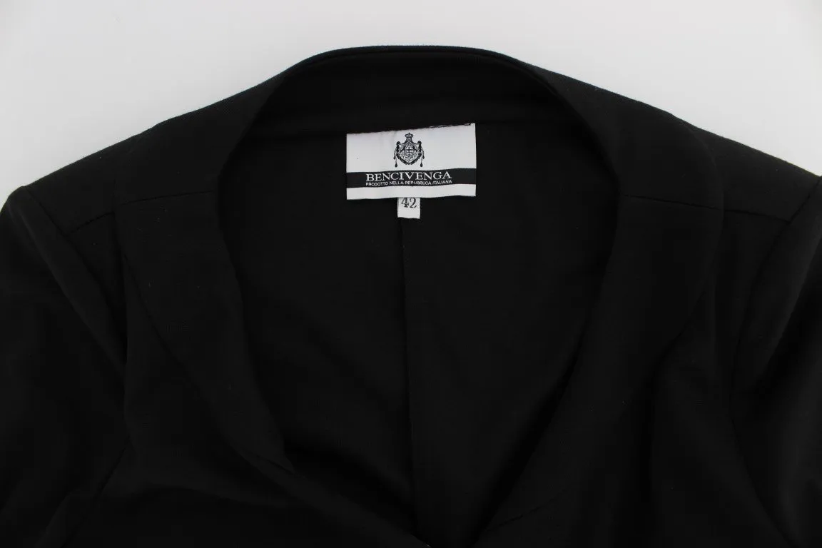 Black Stretch Sheath Dress & Sweater Set