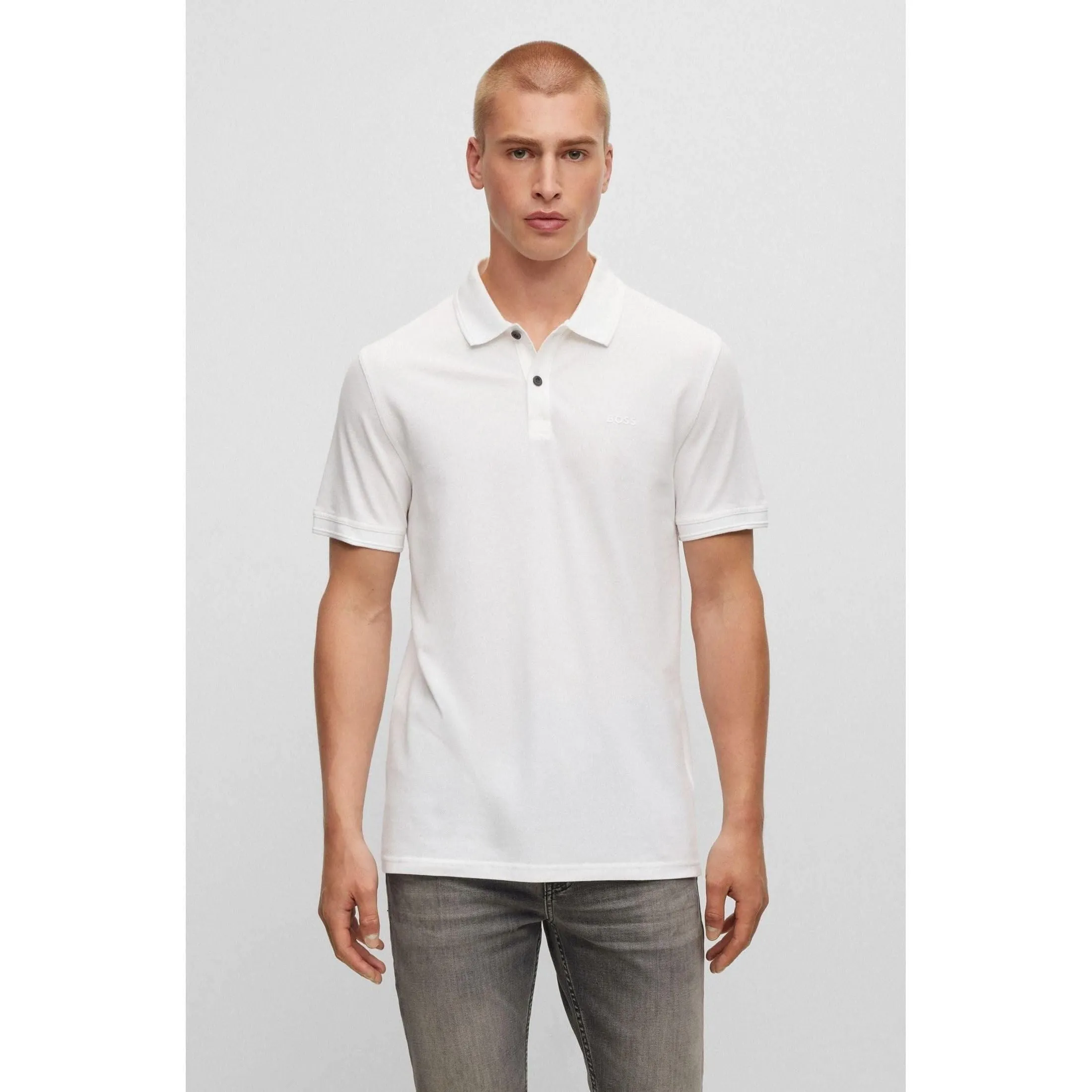 BOSS Mens Prime Slim-fit Polo Shirt in Cotton piqué