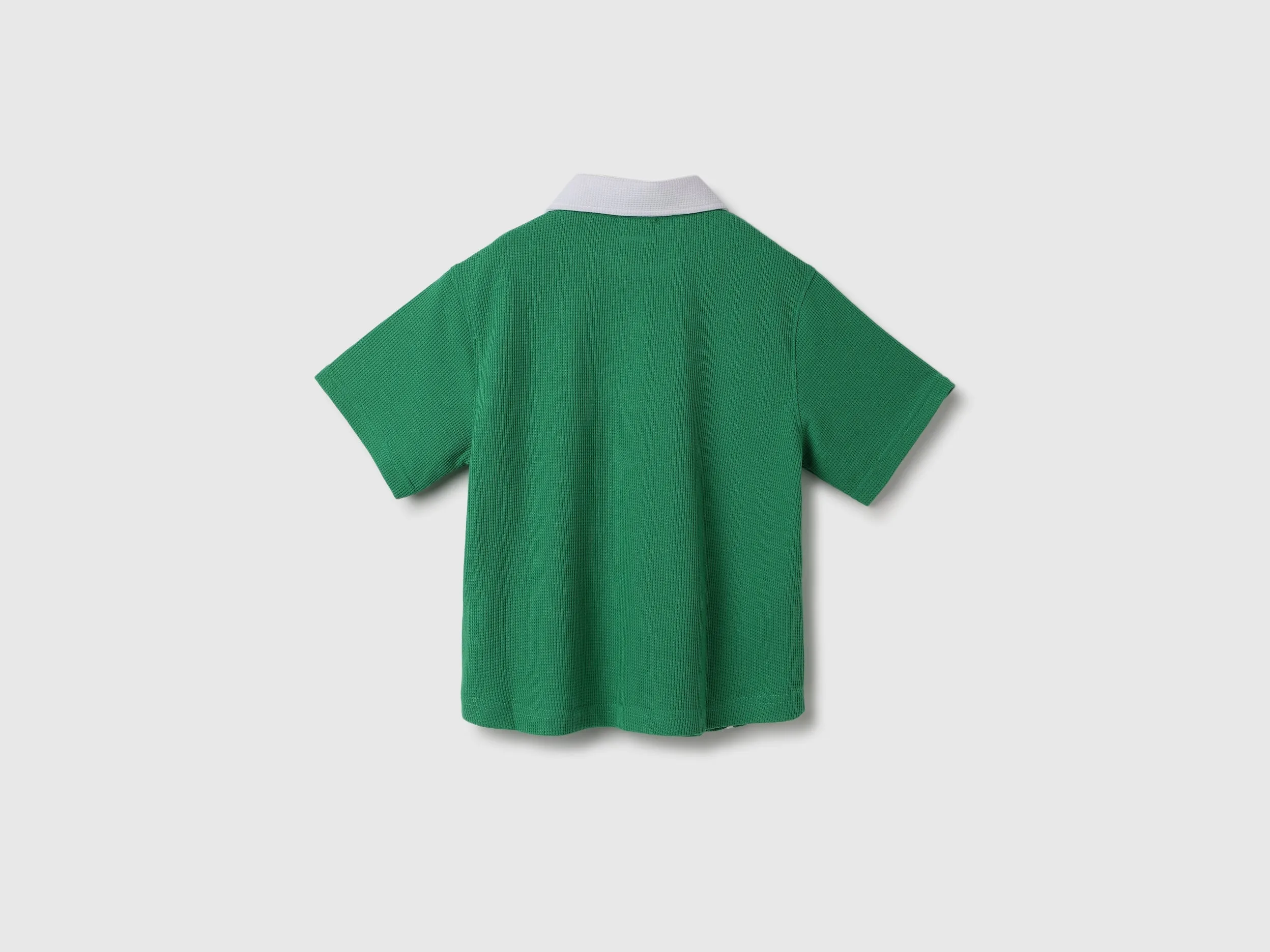 Boxy Fit Collared Printed Polo T-Shirt